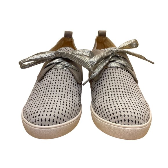 San Ou Women’s Gray Suede Perforated Pattern Casual Lace-Up Shoes Size EU37/US7 - Picture 2 of 8